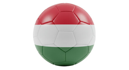 Fototapeta premium Hungary National Flag Soccer Ball Detailed View