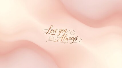 Ethereal Love Message with Soft Pink Hues and Golden Script on a Gentle Background