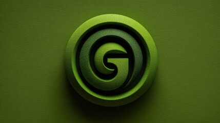 Green button on green wall illustrating concept of nutritional reset and digestive health in a creative design