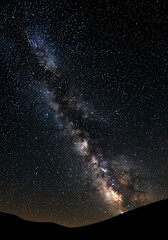 Breathtaking night sky filled with stars and milky way