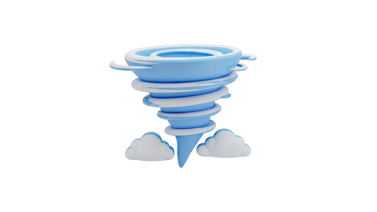 Stylized Tornado with Clouds