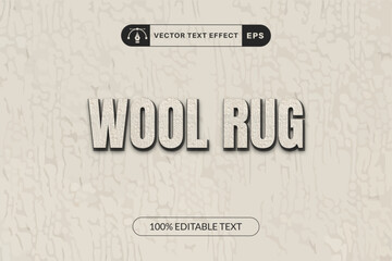 wool rug texture text effect