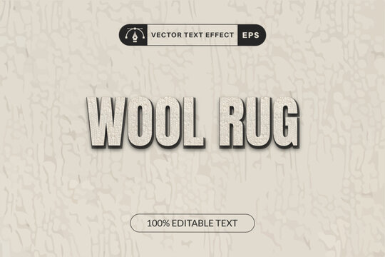wool rug texture text effect