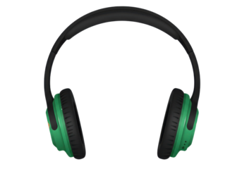 Vibrant Green Over-Ear Headphones with Black Accents
