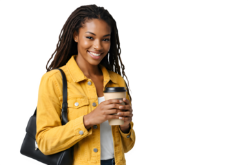 Young woman smiling while playing guitar standing casual musician