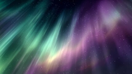 Blurred Aurora Borealis Background with Green Violet Gradients