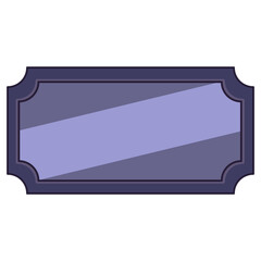 Illustration of a Blank violet Sign