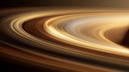 Blurred Planetary Rings Background with Golden Brown Hues and Patterns