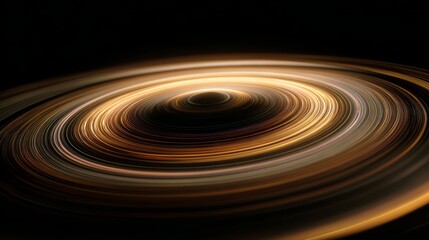 Blurred Planetary Rings Background with Golden Brown Hues and Patterns