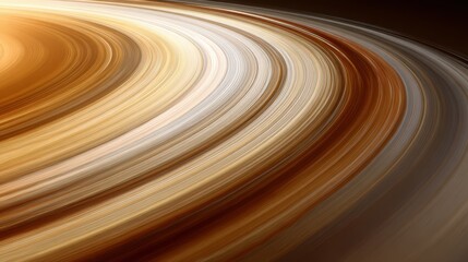 Blurred Planetary Rings Background with Golden Brown Hues and Patterns
