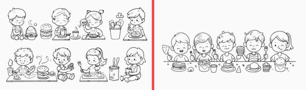 cute kids icons, cartoon child illustrations, playful kid characters, happy children drawings, nursery character pack, kids activity icons, smiling child graphics, childhood illustration set, educatio