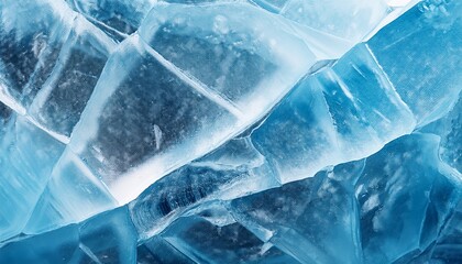 Obraz premium Abstract Close Up Of Crystal Ice Texture In Blue And White Tones Resembling Iceberg Surface Or Glacier Cracks With Sharp Edges Background For Winter And Nature Themes
