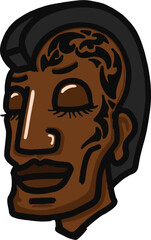 Black male tribal character with mohawk hairstyle and tattoos