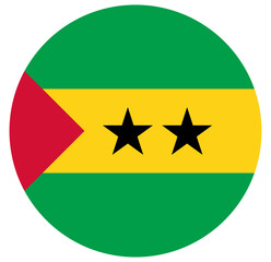 button flag of S&atilde;o Tom&eacute; and Pr&iacute;ncipe icon vector illustration sign 
