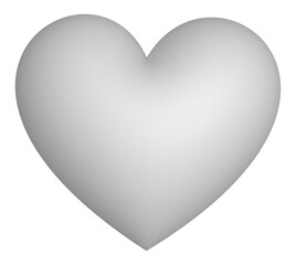 withe heart valentine 