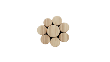 Stack of Wooden Cylinders