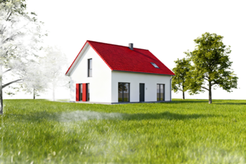 Modern Single - Family House with Red Roof