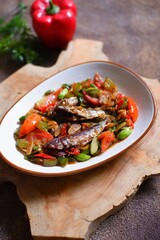 grilled chicken with vegetables