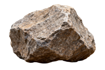 Large Natural Rock Stone Isolated on White Background