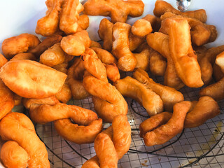 Patongko morning Chinese food style as close-up street food photography