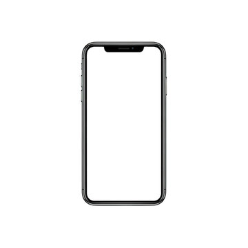 Smartphone outline isolated on transparent background