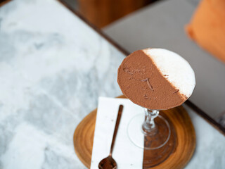 Cappuccino or latte coffee