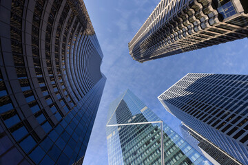 USA, Seattle financial and business district skyline in city downtown.