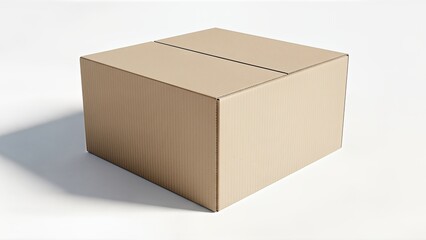 Open empty cardboard box isolated on a white background for packaging and storage purposes