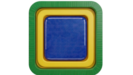 Concentric Square Shapes with Polka Dot Pattern