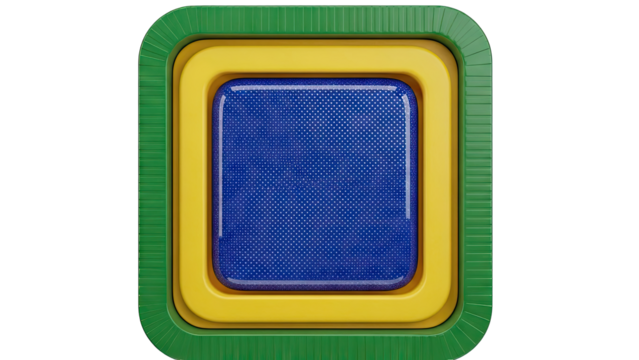 Concentric Square Shapes with Polka Dot Pattern - Powered by Adobe