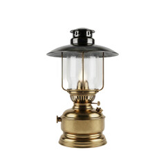 Vintage oil lamp isolated on transparent background