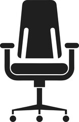 Office Chair Icon  Modern Ergonomic Seating Symbol