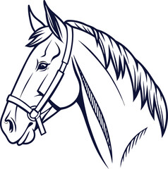 horse head vector