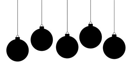 Christmas ball collection, hanging decorations. New Year's holiday.