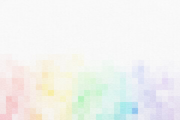 白い紙と、カラフルなモザイク