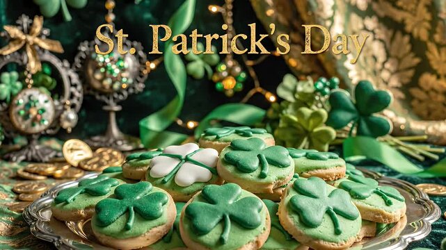 Celebrate St. Patrick's Day with Delicious Shamrock Cookies and festive decorations