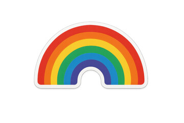 Rainbow colored sticker representing lgbtq pride and diversity