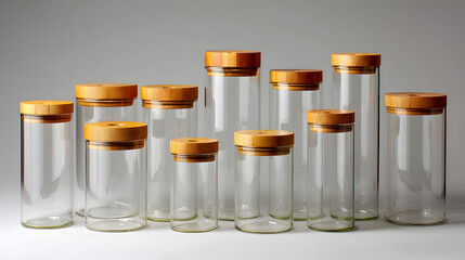 Glass jars set