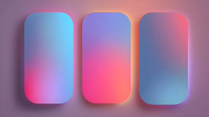 Glowing rounded button shapes illustration