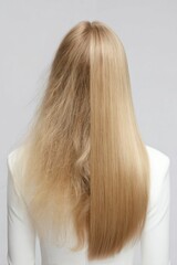 Transforming wild hair into silky smooth locks through expert styling techniques for a stunning makeover