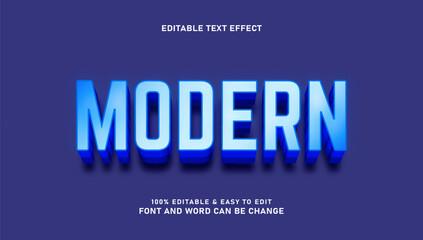 Modern 3D Blue Gradient Text Effect with Layered Shadow
