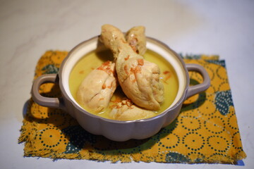 chicken opor and vegetable soup