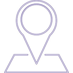Pin Location Neon Icon