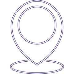 Pin Location Neon Icon