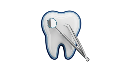 Dental Instruments and Tooth Illustration