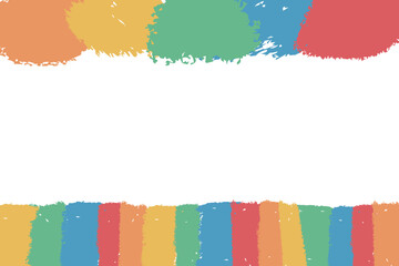 クレヨンタッチ 幼児向けHP用 ヘッダー・フッターセット にぎやかカラー
Crayon Style Header & Footer Set for Kids Website &ndash; Bright Color