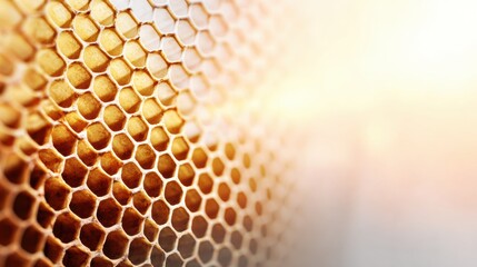 Beekeeping Education Banner With Honeycomb Pattern and Modern Agricultural Design for Knowledge and Structure in Beekeeping
