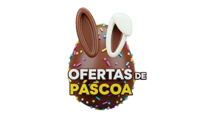 Easter Egg with "Ofertas de P?scoa" text