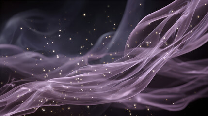 Purple smoke pink smoke glitter abstract background fantasy particle wave galaxy light magic dreamy flowing purple smoke with glitter particle
