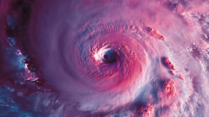 Hurricane eye cyclone storm vortex spiral cloud weather radar map dramatic sky swirling pattern